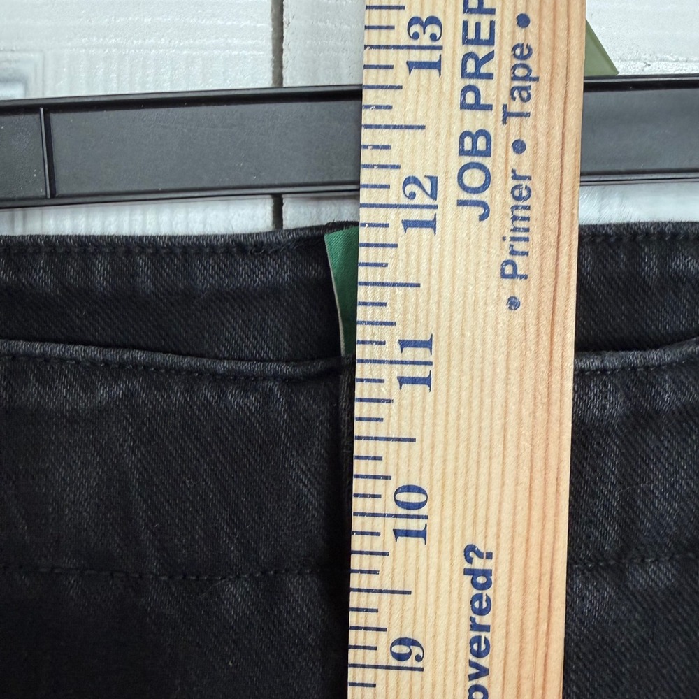 Halara Wide Leg Jeans 26 Black High Waisted Gold Button Fly Retro Flare Pants - Picture 9 of 10